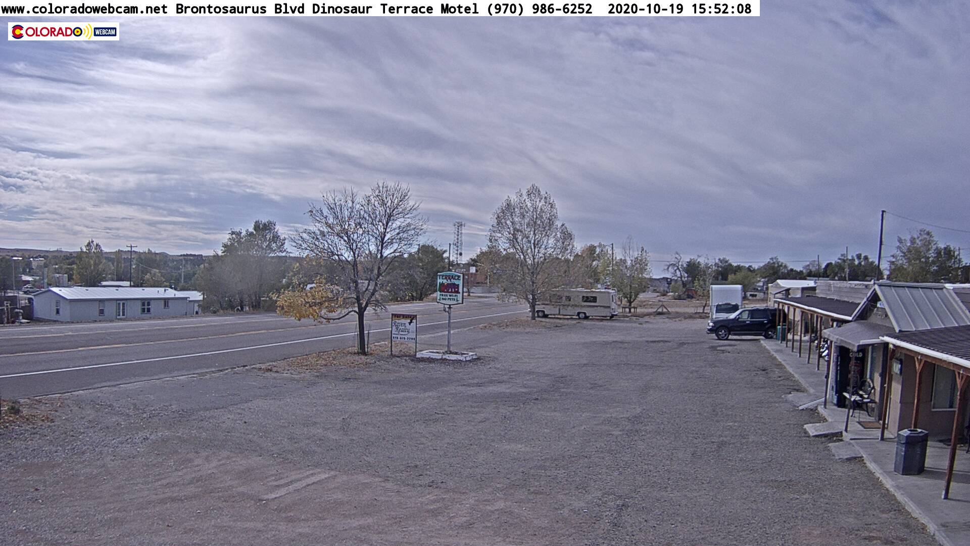 Dinosaur cam Brontosaurus Blvd, Dinosaur Colorado cam Terrace Motel Colorado cam